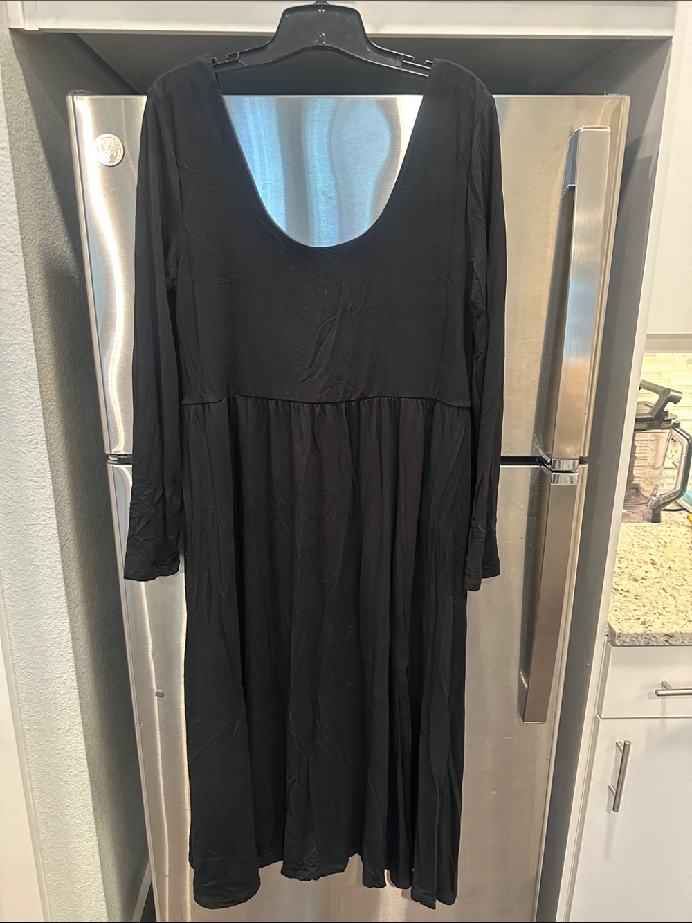 a new day Black Long Sleeve Scoop Neck Maxi Dress